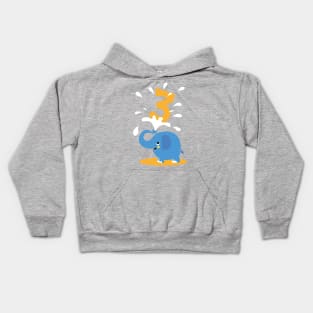 Turning 3 Happy Elephant Birthday Design Kids Hoodie